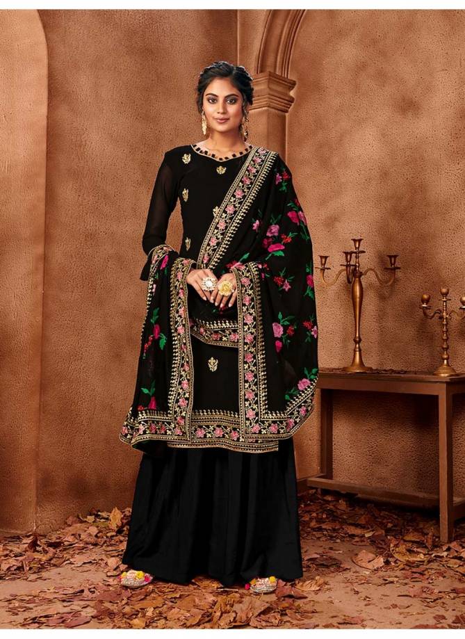 Varni Riyasat Latest Designer Festive Wedding Wear Faux Georgette Heavy Embroidered Dress Mterial Collection 